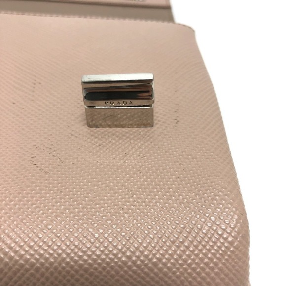 PRADA Cream Leather Saffiano Shoulder Bag - Picture 13 of 16